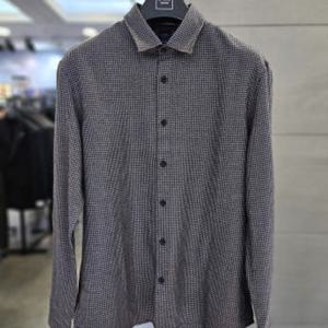 [바쏘]남자 가을 겨울 남방 네이비 체크 긴팔 셔츠 WSAFY4TT54A