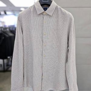 [바쏘]남자 가을 남방 베이지 체크 긴팔 셔츠 WSAFY4TT52A