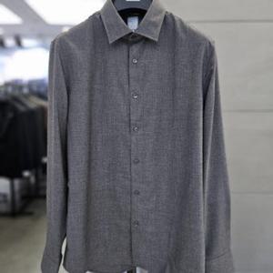 [바쏘]남자 셔츠 차콜 캐주얼 긴팔 무지 남방 WSAFZ3TD29A