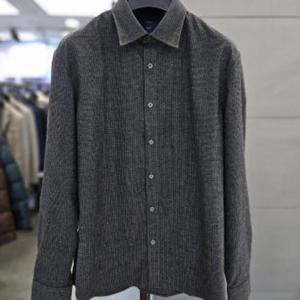 [바쏘]남자 가을 겨울 남방 차콜그레이 캐주얼 체크 셔츠 WSAFZ4