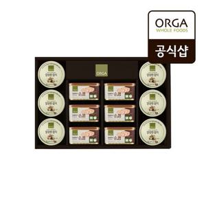 [풀무원]ORGA 동물복지 순햄/참치캔 혼합 선물세트 2호