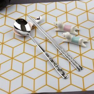 DMK 스테인리스 십장생 수저 1P OPP포장 스푼 포크