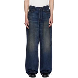 아크네 청바지 네이비 루즈 핏 1981 데님 진 252129M186027