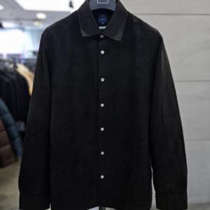 [바쏘]남자 스웨이드 셔츠 블랙 긴팔 남방 WSAFZ4TT21A