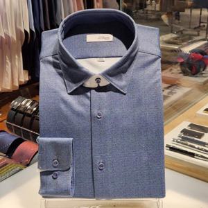 듀퐁셔츠 SE5FM21LS323SBU 착용감이 편한 져지원단 캐쥬얼 체크 슬림 핏 셔츠