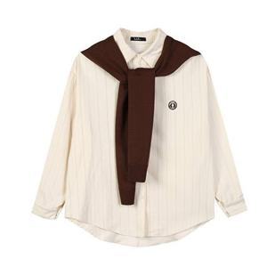 [LAP] 니트 숄 스트라이프 셔츠 AR4WBB40