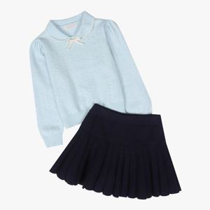 [로엠걸즈(아동)]둥근카라 풀오버 스커트 세트 RGSM25W2P