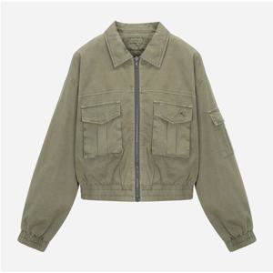 [써스데이아일랜드]가먼트 다잉 집업 점퍼 T256MJP903W