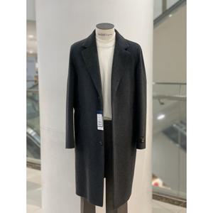 [바쏘옴므]Y4CJ-11A 차콜 캐시미어 핸드메이드 싱글 롱코트