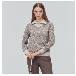 [링스골프][25FW] 여성 와이드 카라 로고 티셔츠  L21E3TO354_IV