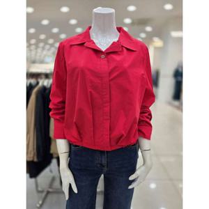 [더아이잗]오픈 칼라 사선 스트링 셔츠 IR8A0BL031RD10