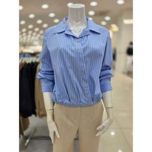 [더아이잗]오픈 칼라 사선 스트링 셔츠 IR8A0BL031BL40