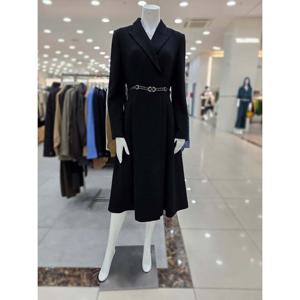 [더아이잗]글리터 테일러드 칼라 플레어 원피스 IR9A0OP031BK10