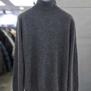 [바쏘]남자 그레이 목티 울 캐시미어 니트 폴라티 WSAFZ4WN95A