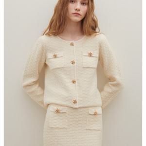 [샤틴]포켓 리본장식 골드버튼 니트S251B953A03_JK