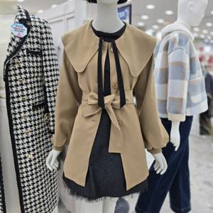 [샤틴]루즈핏 벌륜소매 하프 카라코트S251C773A04_JK