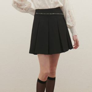 [샤틴]래터링 주름 미니스커트(바지)S251B351A_JK