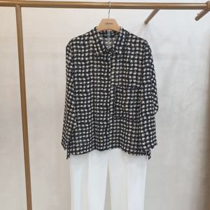 [크레송]스퀘어   셔츠형  블라우스  NWCGBG50_DG