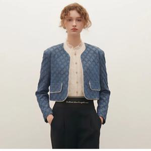 [샤틴]진주라인배색  슬림 데님쟈켓S253B151A20