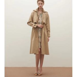 [샤틴]후드넥 셔링 집업 트렌치코트S253B751A66