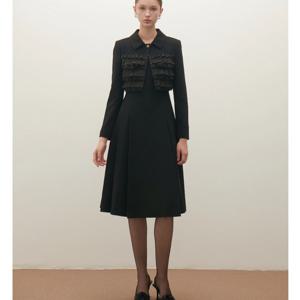 [샤틴]레이스프릴장식 쟈켓형 원피스S254B601A