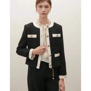 [샤틴]라인배색 슬림 트위드쟈켓S254M103A