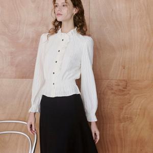 [샤틴]프릴장식 기모 블라우스S254M251A03