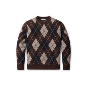 [프로젝트엠]남성 오버핏 아가일 스웨터(EPF4ER1510)