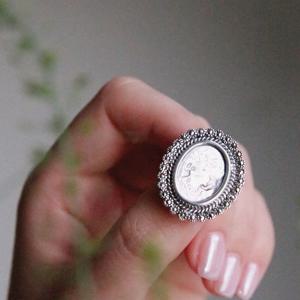 바이데이지 카메오 펜던트 실버 브로치 Bb0472