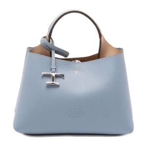 토즈 페이디드 블루 가죽 탑 핸들 쇼퍼백 XBWAPAEL000 QRI159D