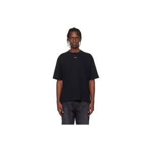 오프화이트 티셔츠 블랙 스텐실 애로우 스케이트 로고 티셔츠 252607M213036