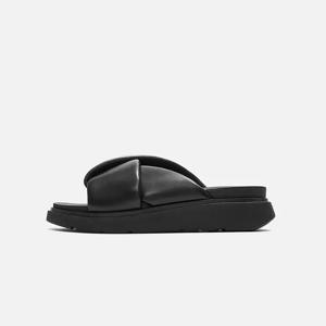 핏플랍 여성 폴드 가죽 슬라이드 샌들 A2Z-090