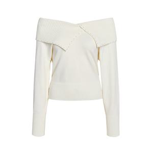 [제이제이 지고트]진주 스터드 오프숄더 투웨이 니트 GS3N1PO341