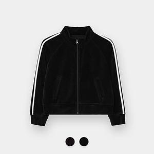 [지오다노 주니어]03325901 여아 벨루어 목넥 집업 가디건