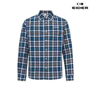 아이더 (DMM25462_N7) 남성 LINEN LOOK (린넨 룩) 긴팔 체크 셔츠 (Deep Sea)