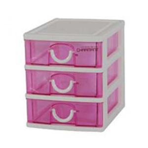 니드코 해피서랍장3단 플라스틱 미니서랍 정리