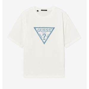 [게스]남성 데님 프린트 삼각 반팔 티셔츠(MQ2K9432)