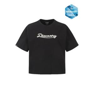 디스커버리 26S S 여름여성레터링세미오버핏반팔티셔츠[DWRS95063BKS]