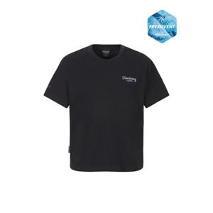 디스커버리 26S S 여름여성프레시벤트자수로고세미크롭반팔티셔츠[DWRS93063BKS]