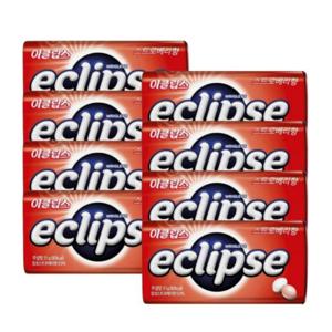 이클립스 스트로베리 34g x 8개 금연사탕 복숭아향 입냄세제거 무설탕 캔디