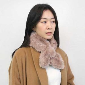 쁘띠머플러 두두 퍼 고리 머플러 뽀글이 에코 목도리 여성 밍크