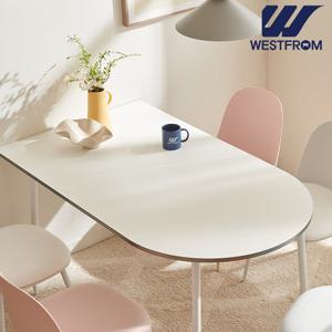 [웨스트프롬] 모던 콤마) LPM 1,000 (800) 식탁, 테이블 (분채도금 Leg) / 반타원