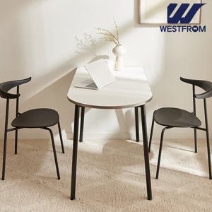 [웨스트프롬] 모던 콤마) 반타원형 LPM 1,000 (600) 식탁, 테이블 (분채도금 Leg)