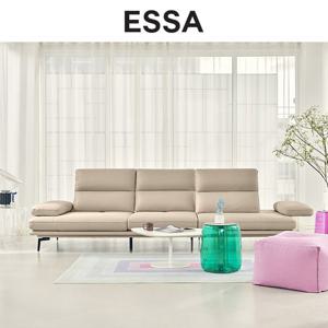 [에싸] 마제티 4인 스윙기능 베티버 천연 면피 소가죽 소파