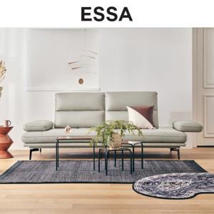 [에싸] 마제티 3인 스윙기능 베티버 천연 면피 소가죽 소파