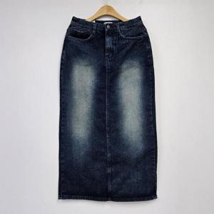 [강물처럼]아이우먼 논스판면데님기모스커트 LOT352M510 빅사이