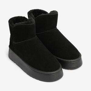 [오베룬][월드컵] 4.5cm통굽겨울방한화털미니숏로우컷앵클부츠 (