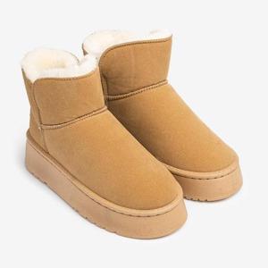 [오베룬][월드컵]4.5cm 통굽겨울방한화털미니숏로우컷앵클부츠 (