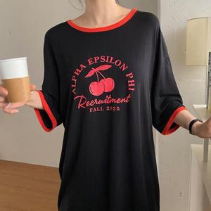 [강물처럼]아이우먼 체리파이라운드티셔츠 RAU796M506 빅사이즈