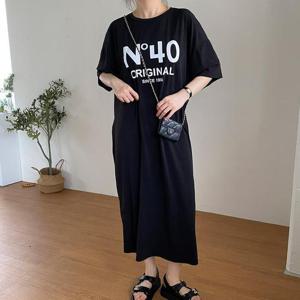 [강물처럼]아이우먼 쿨링사십레터링원피스 BAU762M506 빅사이즈